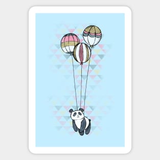 Ballooning Panda Bear Sticker